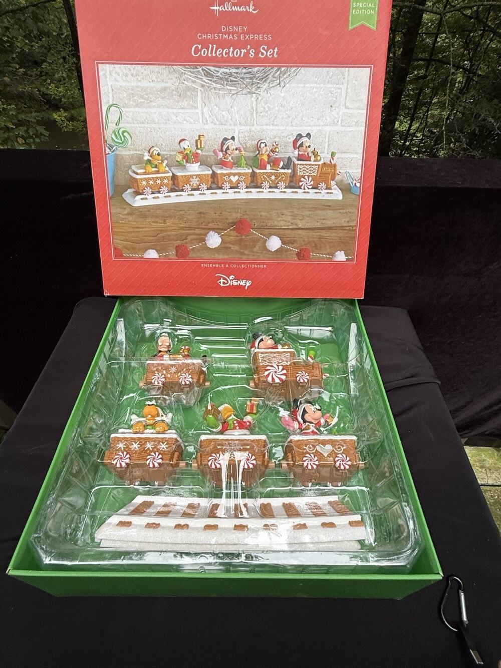 Rare Hallmark Disney Christmas Express Train Collector's Set 5 Characters MIB